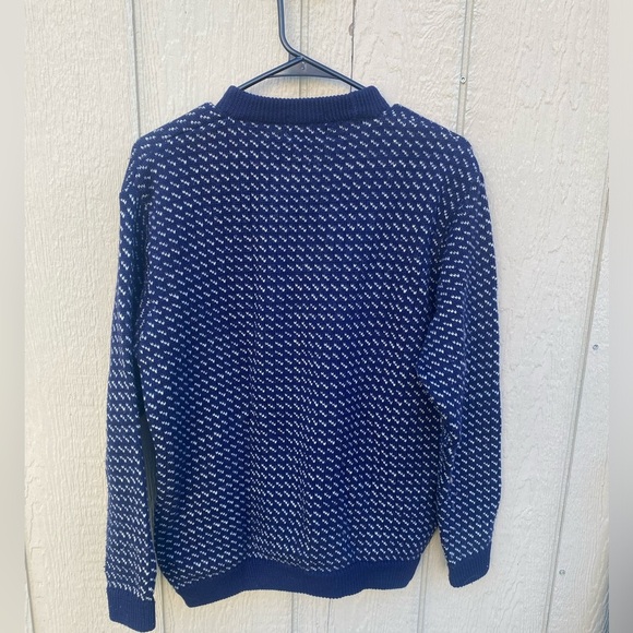 Vintage Boston Traders Birdseye Fisherman Wool Blend Sweater Size M - Picture 5 of 5